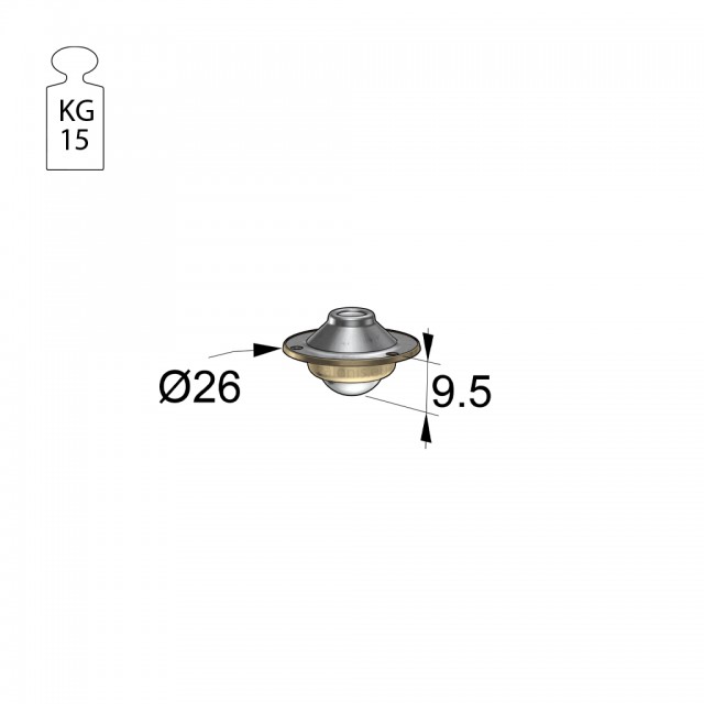 ΕΝΣΦΑΙΡΗ ΜΟΝΑΔΑ ΚΥΛΙΣΗΣ Φ.26 / 15KG